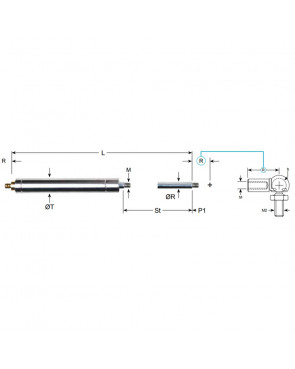 Molla a Gas Valvola 10-23-350-749 1200N V10SBH1200