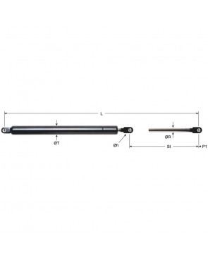 Molla a gas estensione max 400mm 200 N: compra online su