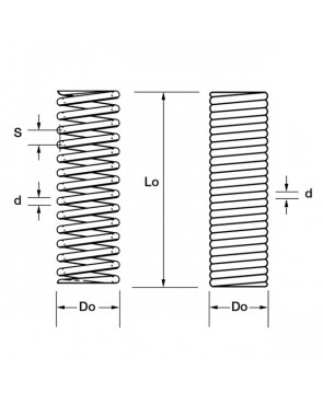Molle di compressione / filo rotondo / 25-40% di compressione / 120°, 200°  resistenti al calore di MISUMI