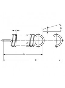 MOLLA TRAZIONE ACCIAIO INOX 302 L1MT T49100